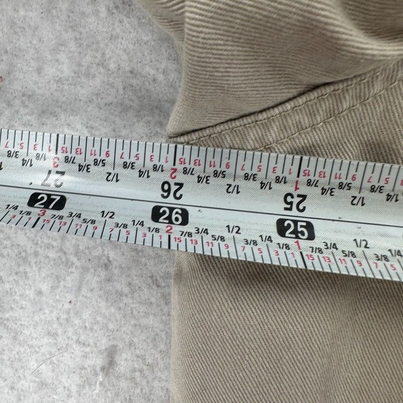 VTG 90s Wrangler Rugged Wear Shirt Mens 2XT Beige Denim Collar Elbow Patches - Picture 11 of 13